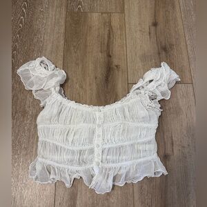 FREE PEOPLE cropped babydoll tank